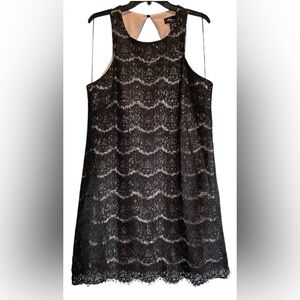 RN Studio by Ronni Nicole Black Sequin & Lace Cocktail Dress Size 16
